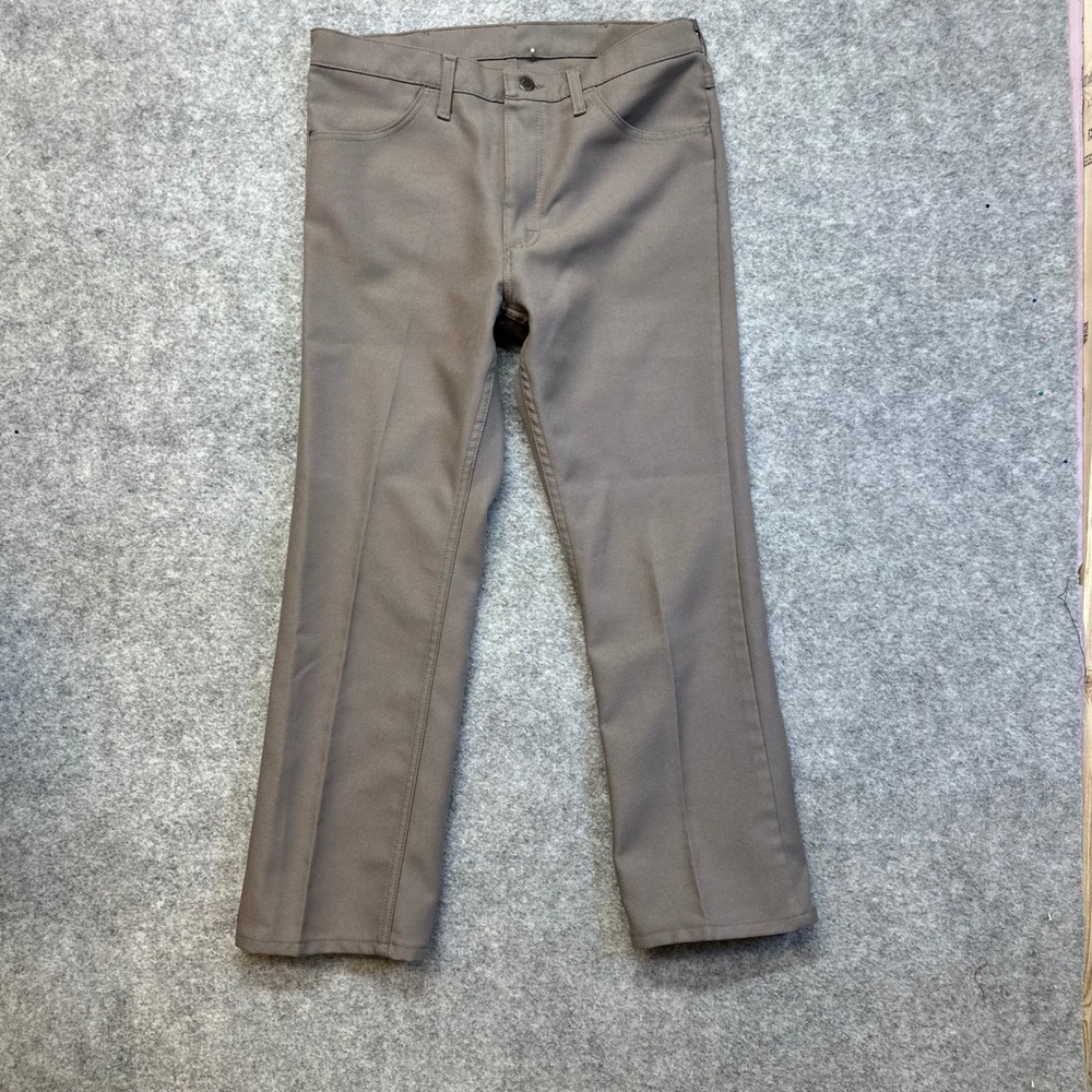 Vintage Wrangler Wrancher Dress Jeans Mens 34x29 Brown Excellent Polyester Twill